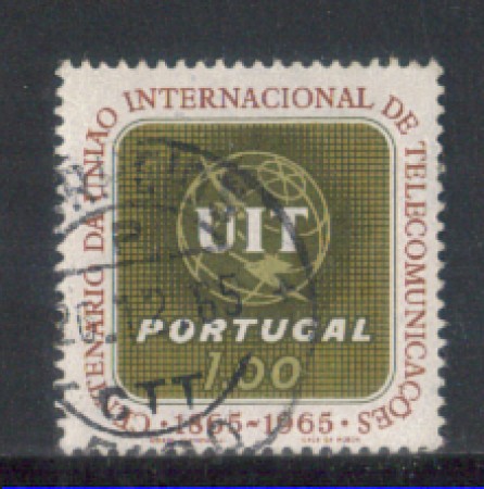 1965 - LOTTO/9805AU - PORTOGALLO - 1e. U.I.T. - USATO
