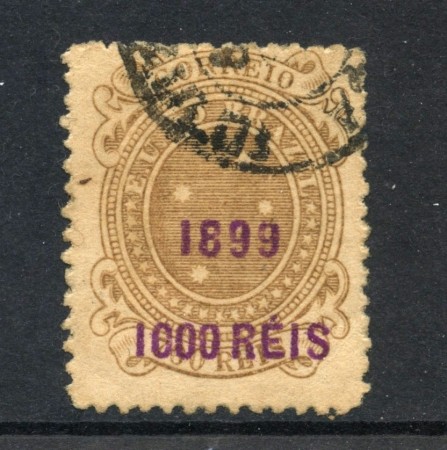 1899 - BRASILE - 1000 SU 700 r. SOPRASTAMPATO - USATO - LOTTO/28829