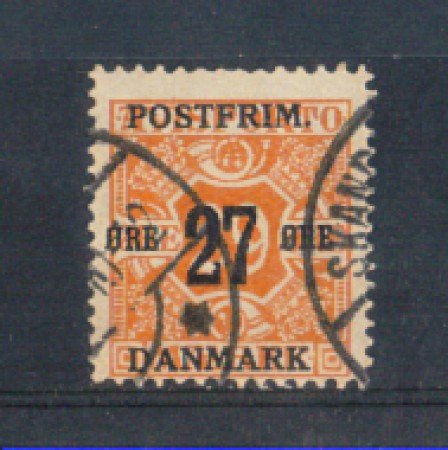 1918 - LOTTO/DAN101U - DANIMARCA - 27 su 29 ore ARANCIO - USATO