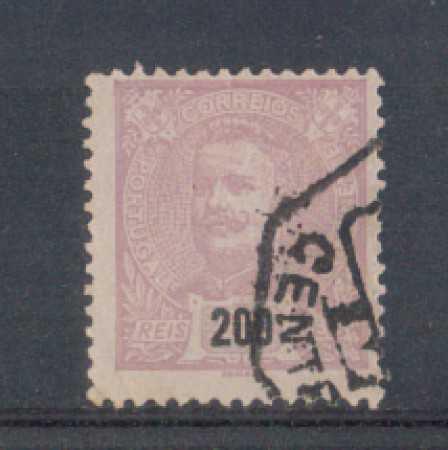 1895 - LOTTO/9652VU - PORTOGALLO - 200r. LILLA ROSA - USATO
