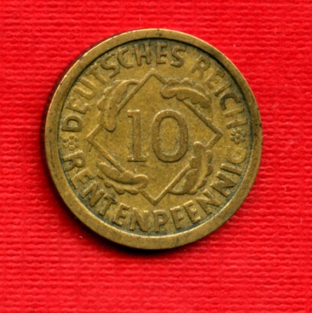 1924G - LOTTO/M23261 - GERMANIA - 10 RENTENPFENNIG REP. WEIMAR