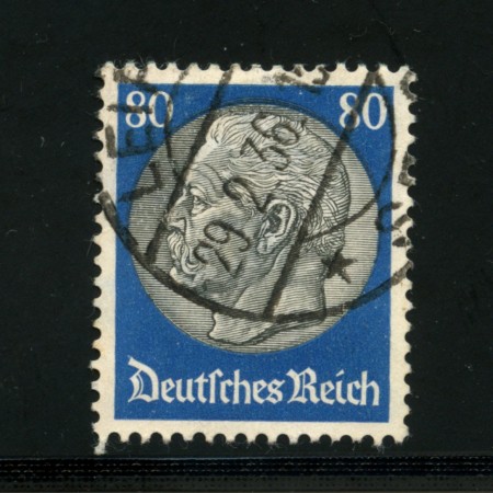 1932/33 - LOTTO/16173 - GERMANIA - 80p. VERDE  NERO HINDENBURG - USATO