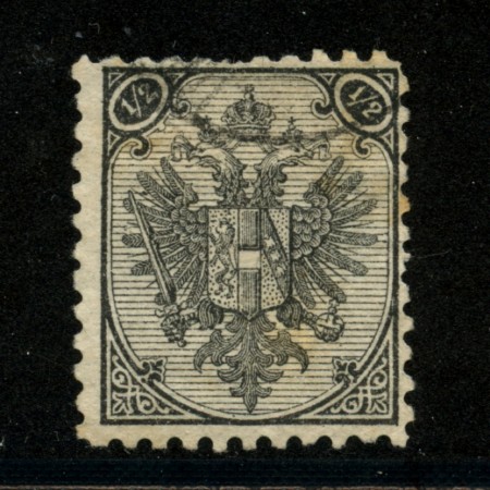 1894/98- LOTTO/18740 - BOSNIA ERZEGOVINA - 1/2 K. NERO STEMMA - USATO