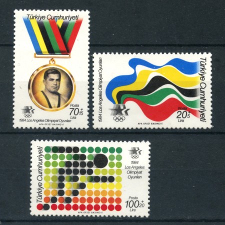 1984 - TURCHIA - LOTTO/19835 - OLIMPIADI DI LOS ANGELES 3v. - NUOVI