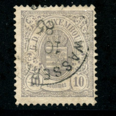 1880 - LOTTO/20834 - LUSSEMBURGO - 10 cent. GRIGIO - USATO