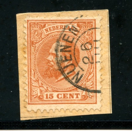 1872/88 - LOTTO/21261 - OLANDA - 15 CENT. GIALLO BRUNO - USATO
