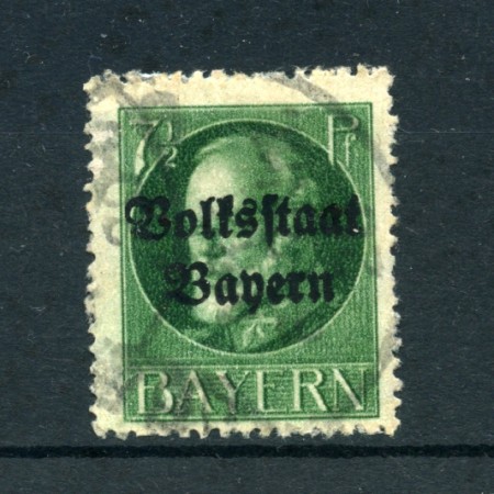 BAVIERA - 1919 - LOTTO/21879 - 7,5p. VERDE USATO