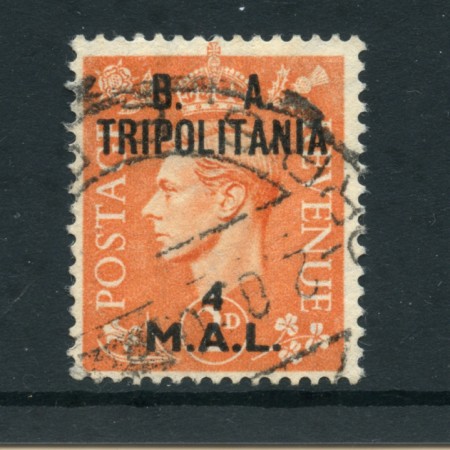 1950 - LOTTO/23681 - B.A. TRIPOLITANIA - 4 M. SU 2p. ARANCIO - USATO