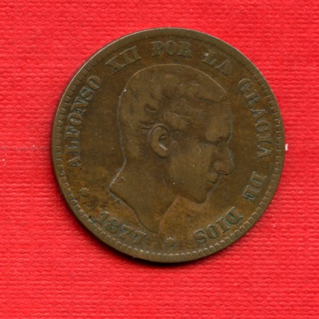 1877 - LOTTO/M23065 - SPAGNA - 10 CENTIMOS ALFONSO XII°