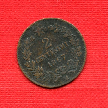 1867 M - LOTTO/M22567 - REGNO - 2 CENTESIMI  VITT. EMANUELE II°