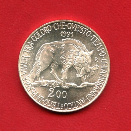 1991 - REPUBBLICA - 200 LIRE ARGENTO FLORA E FAUNA - LOTTO/M34269