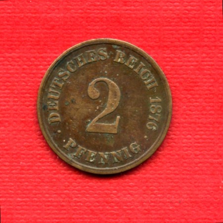 1876 - LOTTO/M20636 - GERMANIA - 2 PFENNIG IMPERO ZECCA A