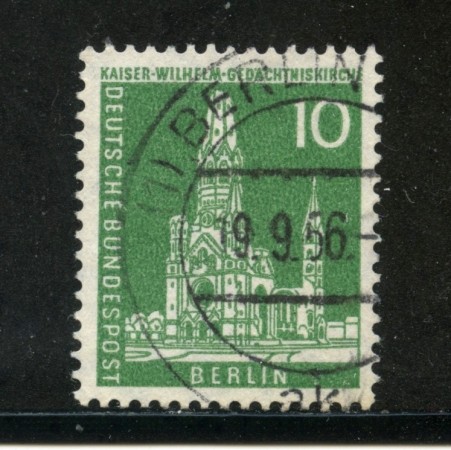 1956/63 - BERLINO - 10p. CHIESA IMP. GUGLIELMO - USATO - LOTTO/29224