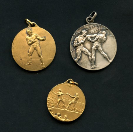 LOTTO/14985 - ITALIA - LOTTO DI 3 MEDAGLIE IN ARGENTO SPORTIVE  PUGILATO