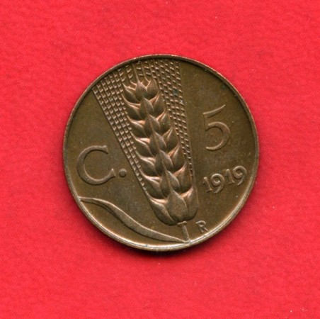1919 - REGNO - 5 CENTESIMI  SPIGA   FIOR DI CONIO - LOTTO/M32441