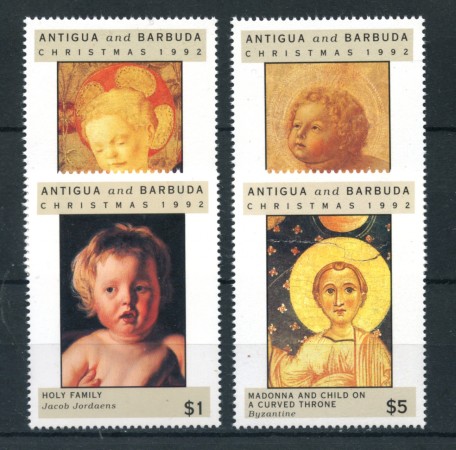 1992 - ANTIGUA E BARBUDA - LOTTO/19915 - NATALE 4v. - NUOVI