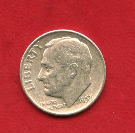 1953 - STATI UNITI - LOTTO/M47585 - 1 DIME ARGENTO ROOSEVELT