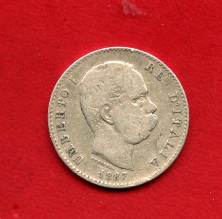 1887 - REGNO - LOTTO/M48242 - 1 LIRA ARGENTO RE UMBERTO I°
