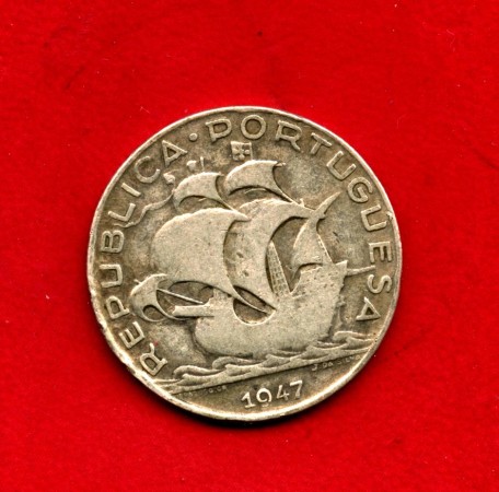 1947 - PORTOGALLO - LOTTO/M48138 - 5 ESCUDOS ARGENTO