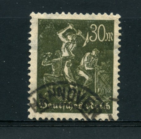 1923 - LOTTO/17855 - GERMANIA REICH - 30m. VERDE OLIVA - USATO