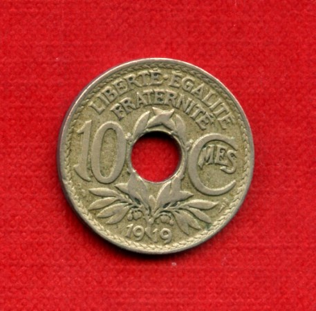 1919 - LOTTO/M21725 - FRANCIA - 10 CENTESIMI MONOGRAMMA