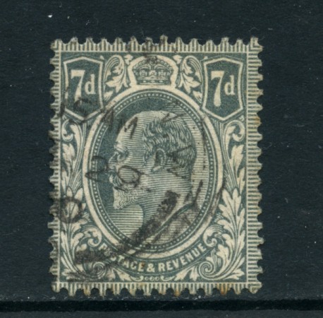 1910 - lotto/23209 - GRAN BRETAGNA - 7p. GRIGIO EDOARDO VII° - USATO