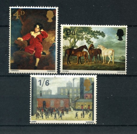 1967 - GRAN BRETAGNA - QUADRI DI PITTORI INGLESI 3v. - NUOVI - LOTTO/26312