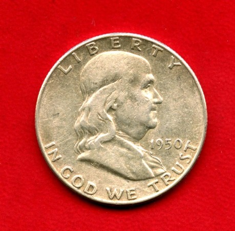 1950 - STATI UNITI - LOTTO/M39828 - 1/2 DOLLARO ARGENTO FRANKLIN