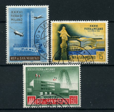 1958 - LOTTO/17563 - SAN MARINO - FIERA DI MILANO 3v. -  USATI