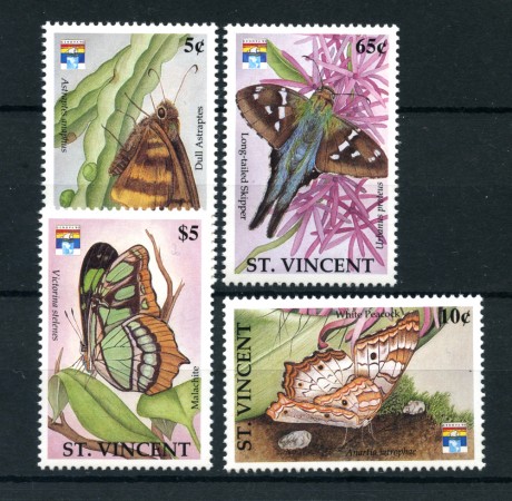 1992 - ST.VINCENT - LOTTO/20219 - FARFALLE 4v. - NUOVI