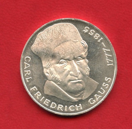 1977 - GERMANIA - LOTTO/M39195 - 5 MARCHI ARGENTO F.GAUSS