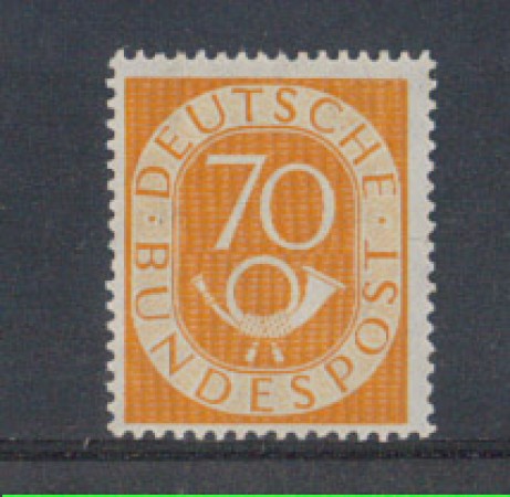 1951 - LOTTO/3752 - GERMANIA FEDERALE - 70p. GIALLO OCRA