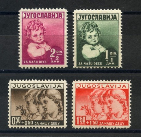 1938 - JUGOSLAVIA - PRO INFANZIA 4v. - NUOVI - LOTTO/33724