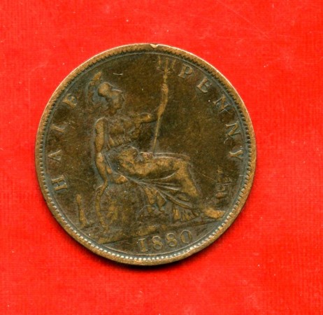 1880 - GRAN BRETAGNA - 1/2 PENNY REGINA VITTORIA - LOTTO/M31684