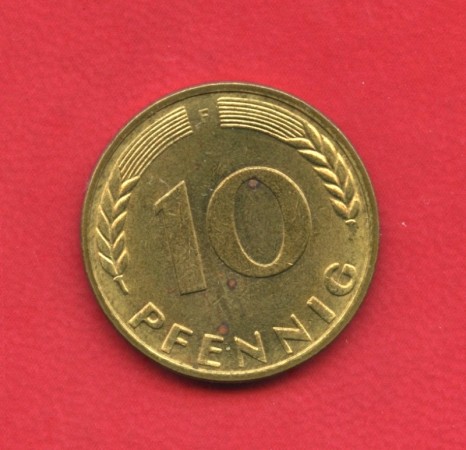 1950 F - GERMANIA FEDERALE - 10 PFENNIG - LOTTO/M28186