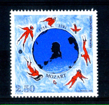 1991 - LOTTO/FRA2686N - FRANCIA - 2,50 Fr. MOZART - NUOVO