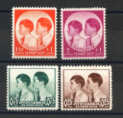 1937 - JUGOSLAVIA - PRO INFANZIA 4v. - NUOVI - LOTTO/33721