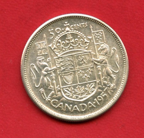 1957 - CANADA - LOTTO/M39844 - 50 CENT. ARGENTO  R. ELISABETTA