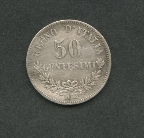 1863 - LOTTO/M16092 - REGNO - 50 CENT. V.EMANUELE II° - ARGENTO