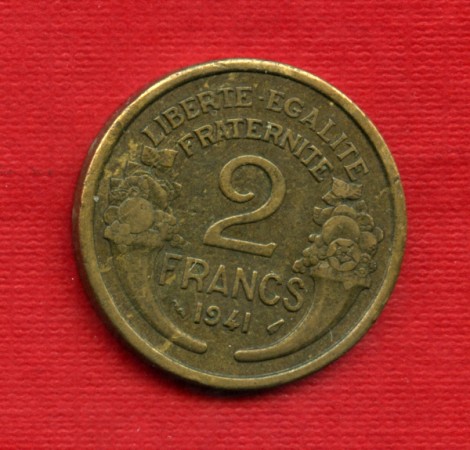 1941 - LOTTO/M21767 - FRANCIA - 2 FRANCHI CORNUCOPIA