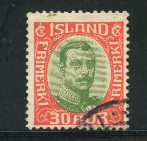 1920 - LOTTO/21094 - ISLANDA - 30 a. ROSSO E VERDE - USATO