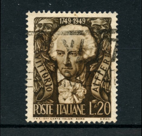 1949 - LOTTO/6080UA - ITALIA REPUBBLICA - 20 Lire V. ALFIERI - USATO