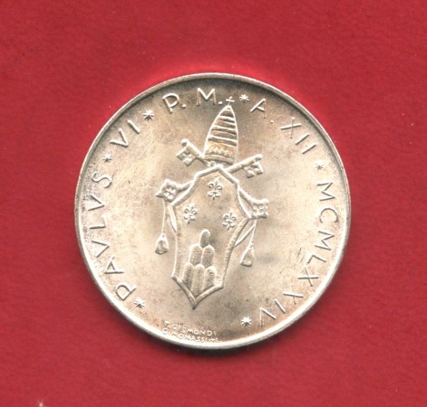 1974 - VATICANO - LOTTO/M48125 - 500 LIRE ARGENTO PAPA PAOLO VI°