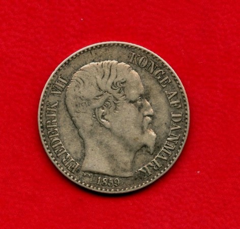 1859 - INDIA DANESE - 20 cents. FEDERICO VII° ARGENTO - LOTTO/M26192