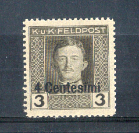 1918 - LOTTO/OCA3N - OCCUPAZ.AUSTRIACA - 4 CENT. SU 3 H.  NUOVO