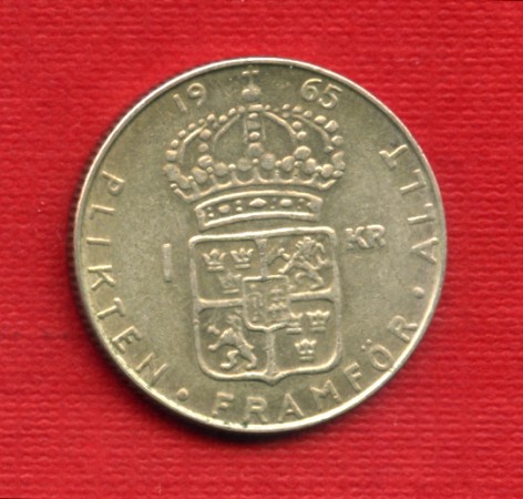 1965 - LOTTO/M20769 - SVEZIA - 1 KORONA ARGENTO