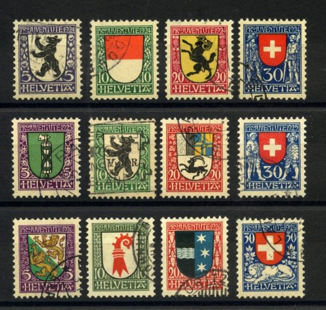 1924/1926- SVIZZERA - LOTTO/41668 - PRO JUVENTUTE 1924/1925/1926 -  3 SERIE COMPLETE USATE