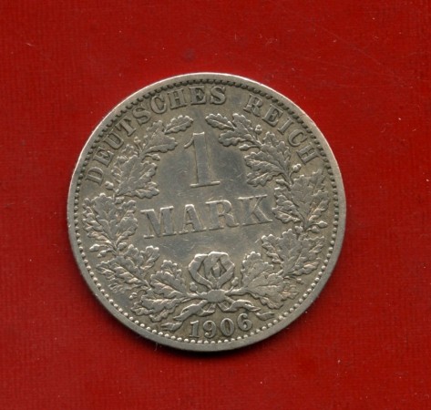 1906 - GERMANIA IMPERO - 1 MARCO ARGENTO ZECCA A - LOTTO/M30452