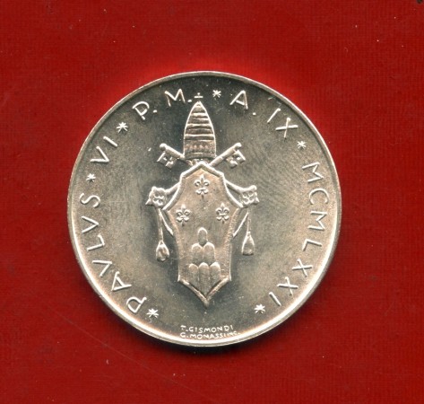 1971 - CITTA' DEL VATICANO - 500 LIRE ARGENTO PAOLO VI° - LOTTO/M30995