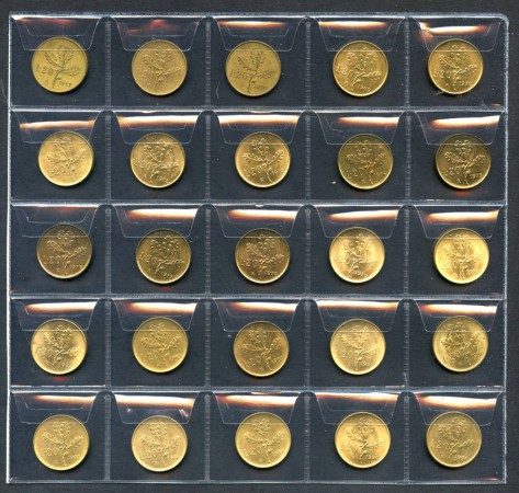 1957/1991 - REPUBBLICA - LOTTO/M43030 - INSIEME DI 25 MONETE DA 20 LIRE ANNATE DIFFERENTI